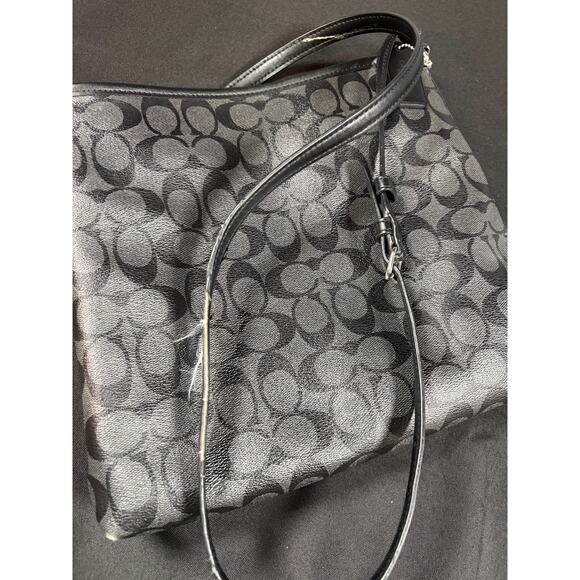 Coach Signature File Leather Crossbody Bag – Black/Gray | Authentic - Picture 9 of 9